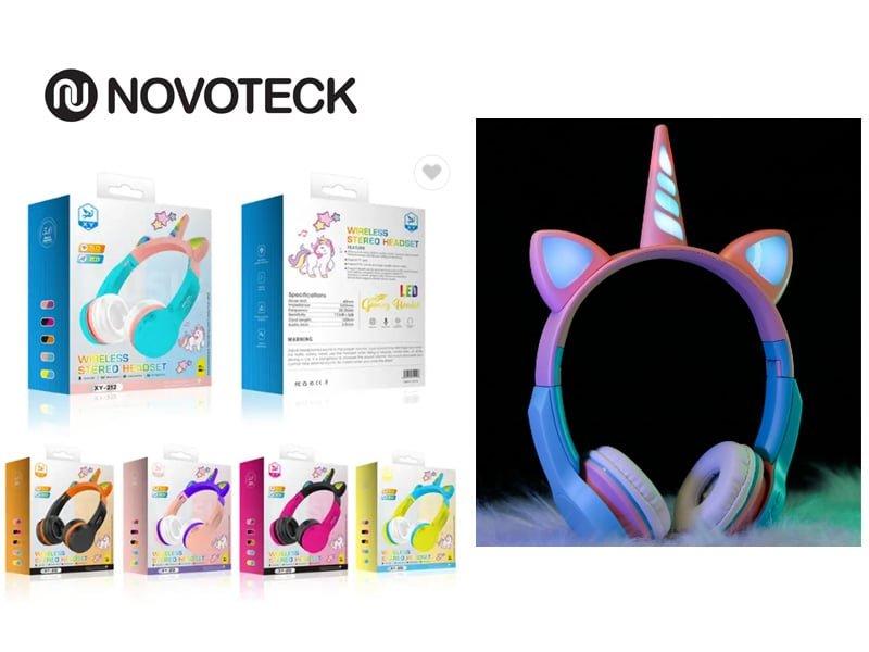 XY-212 AURICULARES BLUETOOTH FORMATO UNICORNIO RGB