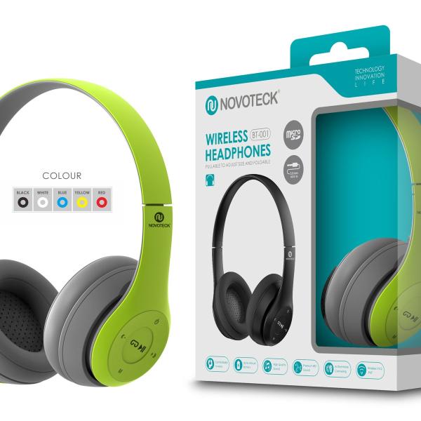 Auscultador Bluetooth Verde BT-001