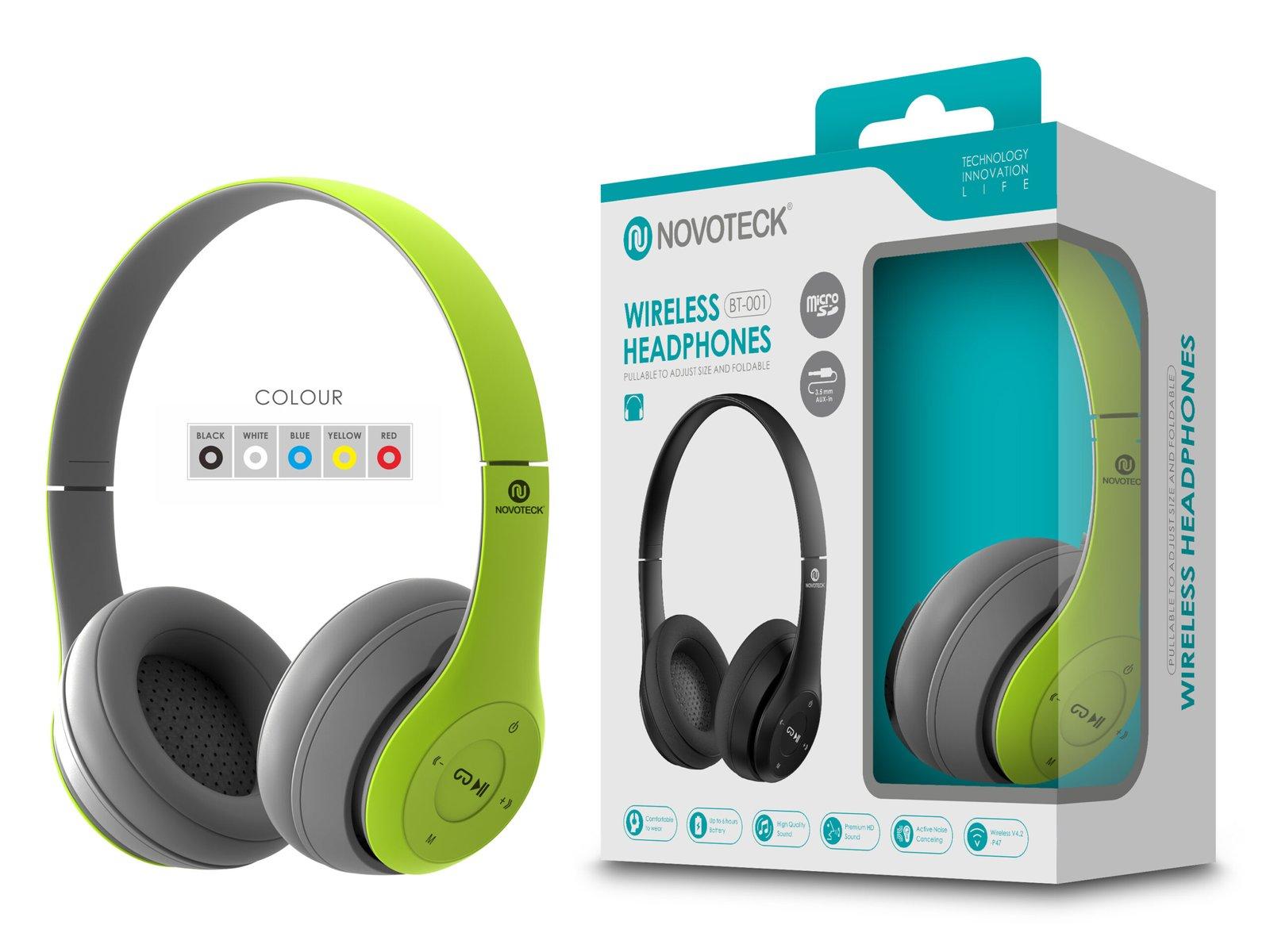 Auscultador Bluetooth Verde BT-001