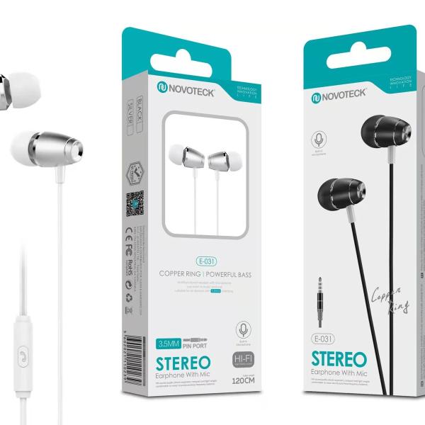 Fones Metal Bass com Micro Prateado E-031