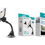 Suporte Flexível Z-060 para Carro com Ventosa e Braço Ajustável - Rotação 360° e Proteção de Silicone