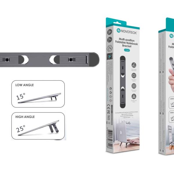 Suporte Dobrável Z-062 para Notebook - Ergonómico, Ajustável e Portátil