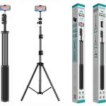 Tripé Extensível Novoteck Z-075– Ajustável até 2,1m, Universal, Portátil e Estável