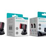 Suporte Universal para Telemóvel com Ventosa – Rotação 360º para Telemóveis de 3,5'' a 7''Z-090 Vermelho Preto