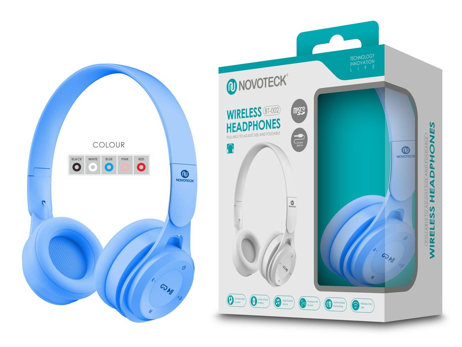 Auscultador Bluetooth Azul BT-002