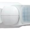 Sensor de Movimento PIR Branco 220V c/ 2 Sensores 180º/360º (IP65) Branco