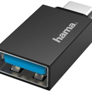 Adaptador USB-C Macho - USB-A Fêmea (Preto) - HAMA