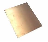 Placa Fibra Vidro Cobre 2 Faces 1,60mm (Aprox. 250 x 185 mm)