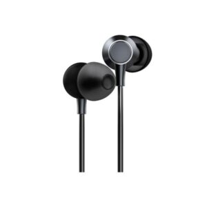 BLACK METALLIZED WIRED HEADPHONES
