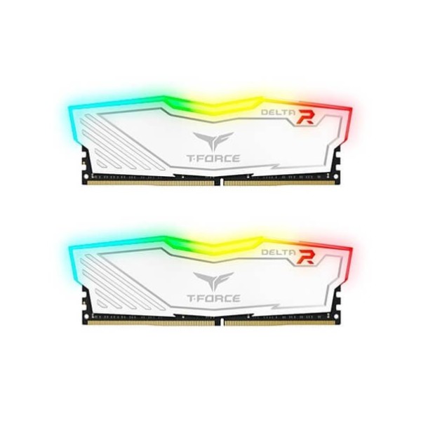 MODULE DDR4 16GB 2X8GB 3200MHz TEAMGROUP DELTA WHITE/T-FORCE RGB/CL 16/1.35 V TF4D416G3200HC16FDC01