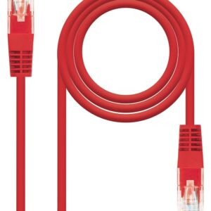 Cabo de Rede RJ45 Cat6e U/UTP Vermelho (1 metro) - Nanocable