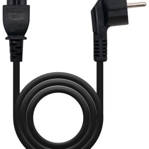 Cabo Alimentação Tripolar CEE7 Angular/M-C5/F Preto (1,5 mts) - Nanocable