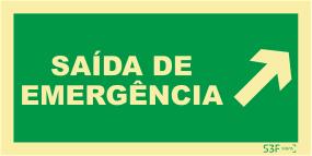 Saída de Emergência - Fotoluminescente (200mmx100mm)