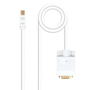 Cabo Mini Displayport Macho - VGA (D-Sub) Macho 3M (Branco) - NANOCABLE