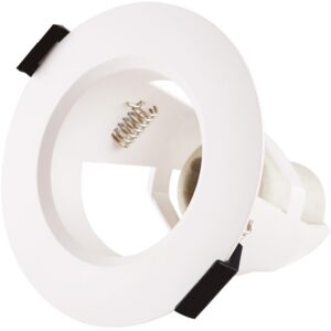 Suporte de Encastre Ø95mm p/ Lâmpada E14 (Branco) - GSC