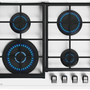 Placa a Gás GZC 64320 XBA 60cm 4 Zonas Exacflame (Branco) - TEKA