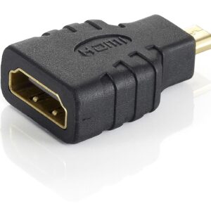 Ficha Adaptadora micro-HDMI (D) Macho - HDMI (A) Femea - EQUIP