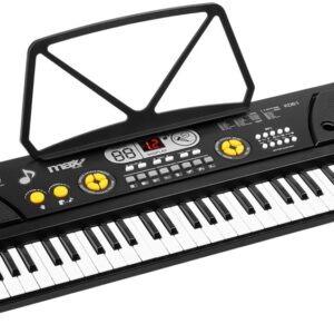 Teclado Eletrónico 61 Teclas a Bateria c/ Microfone (KD61) - MAX