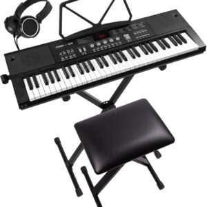 Kit Premium Teclado Eletrónico 61 Teclas + Acessórios (KB15SET) - MAX