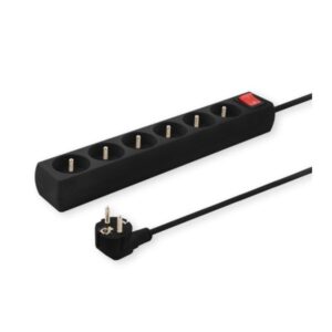 5-OUTLET POWER STRIP 1.5M BLACK SAVIO LZ-01