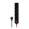5-OUTLET POWER STRIP 3M BLACK SAVIO LZ-01