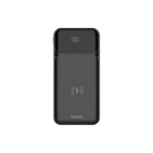 POWERBANK SAVIO BA-09 10000MAH QI CHARGING BLACK