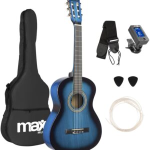 Pack Soloart Junior 3/4 Guitarra Clássica + Acessórios (Azul) - MAX
