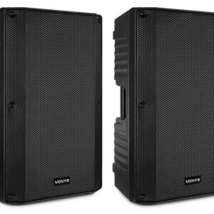 Pack 2x Colunas Amplificada + Passiva 15 BLUETOOTH/USB 1000W (VSS150S) - VONYX