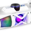 Consola de Som Portátil DJ 2.1 150W c/ USB/SD/BT e Efeitos LED c/ Bateria (MDJ160W) Branco - FENTON