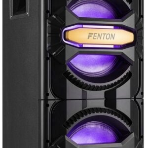Coluna Portátil Party Station USB/SD/BT 2x 10 800W c/ Microfone e Luzes LED RGB (LIVE2102) - FENTON