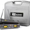 Central 2 Microfones Mão Profissionais UHF 8 Canais s/ Fios (PD782) - Power Dynamics