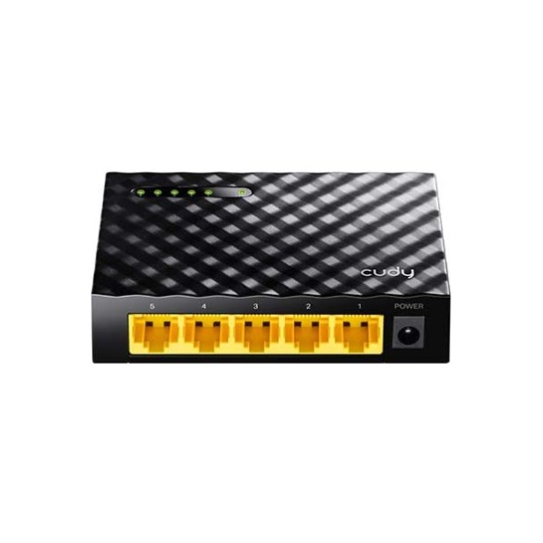 HUB SWITCH 5 PTOS CUDY  GS105D  5X10/100M RJ45 PORTS/DESKTOP/PLASTIC CASE GS105D