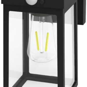 Aplique LED Solar Sorso 2W 3000K 120Lm c/ Sensor + Crepuscular (Preto) - GSC
