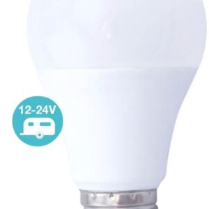 Lampada LED E27 A60 12/24V DC 10W Branco F. 6000K 950Lm - GSC