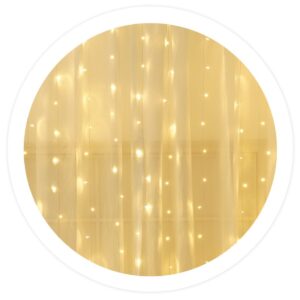 Cortina 60 LEDs Decoração Natal Branco Q. 3000K (1 x 1,2 mts) - GSC