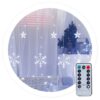 Cortina 138 LEDs (Decoração Natal) Branco Frio 6000K USB c/ Estrelas e Flocos de Neve (3,5 mts) - GS