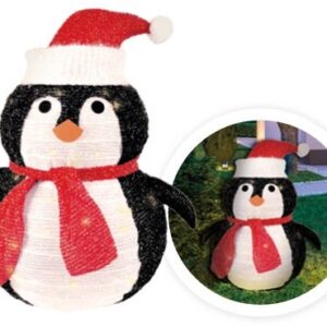 Pinguim Dobrável 40 LEDs Branco Quente 3000K c/ 8 Funções de Luz (600mm) - GSC