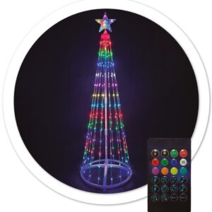 Árvore de Natal 205 LEDs RGB USB IP44 c/ Comando 32 Funções (1,5 mts) - GSC