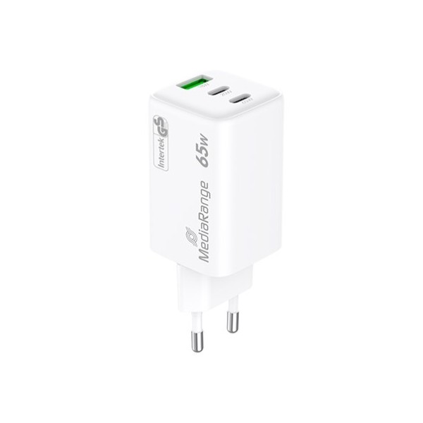 MEDIARANGE TRIPLE USB-A AND USB-C CHARGER 65W