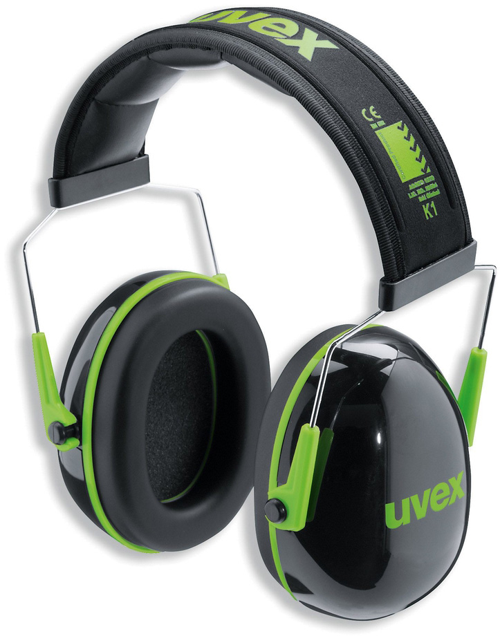 Protetor Auditivo K1 (Preto/Verde) - UVEX