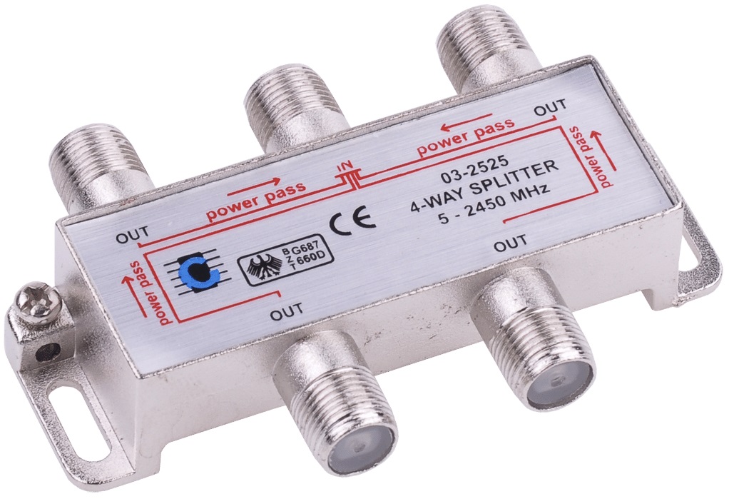 Spliter Repartidor 4 Vias 5-2450Mhz