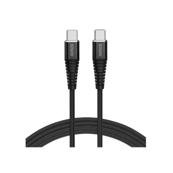 CABLE USB-C A USB-C SAVIO 5A 1M CL-159