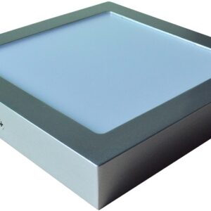 Painel de LED Superficie Quadrado (22 x 22 cm) 20W 3000K/4000K/6000K 2000Lm - Aço Escovado
