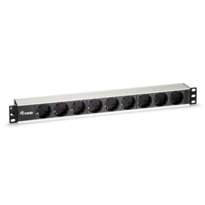 Régua 9 Tomadas CEE7/4 w. 19 Aluminio (1,8 mts) - EQUIP