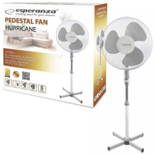 Ventoinha de Pé 3 Velocidades 50W Altura Regulável (Ø40cm) - ESPERANZA