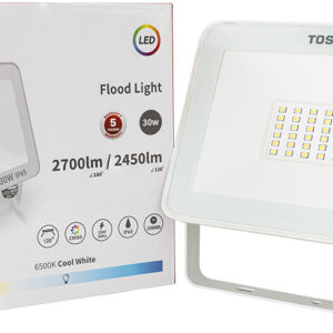 Projector LED 220VAC 30W Branco F. 6000K 2700Lm IP65 (Branco) - TOSHIBA