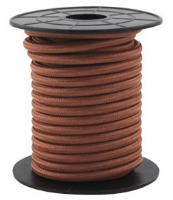 Bobine Cabo Eléctrico Têxtil 2x 0,75mm Castanho (10 mts) - GSC