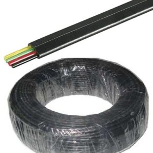Bobine Cabo Telefone 4 Condutores Espalmado (100 mts) - Preto