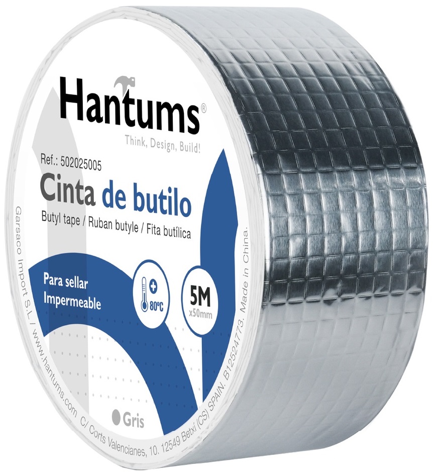 Fita Adesiva Butílica Alumínio Impermeável 50mm (5 mts) - HAMTUMS