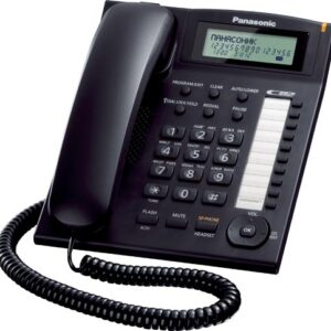 Telefone Fixo c/ Fios + Display Digital KX-TS880 (Preto) - PANASONIC